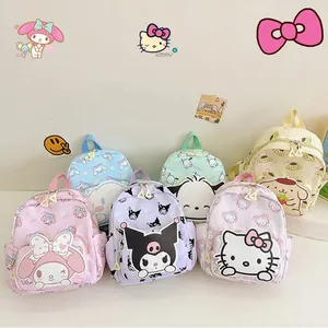Kawaii Sanrioed KT School Bag Cute Kuromi Cinnamoroll Backpack Schoolbag My Melody Bag High Capacity Kids Christmas Gift
