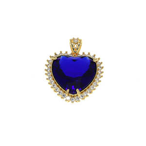 Film Titanic <span class=keywords><strong>cuore</strong></span> <span class=keywords><strong>dell</strong></span>'<span class=keywords><strong>oceano</strong></span> collana ciondolo di cristalli rossi blu ciondolo collana di diamanti per clavicola per le ragazze - Product Image 4