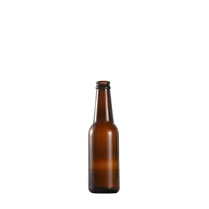Binqi atacado âmbar personalizado 250ml 330ml 500ml garrafas de vidro de cerveja