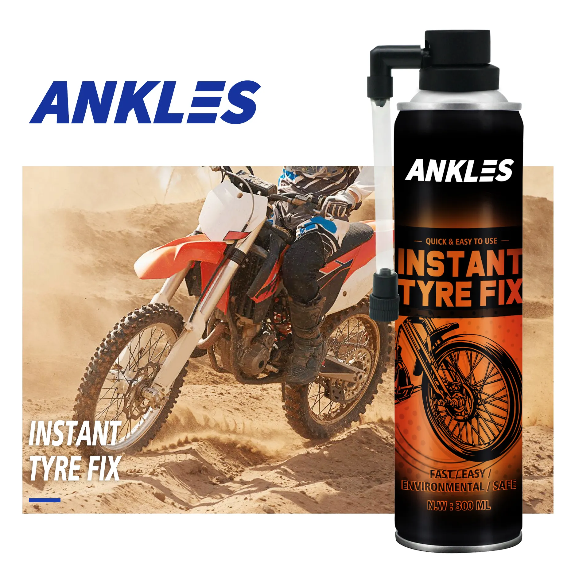 ANKLES wholesale Car Care 300ml tyre puncture repair liquid tyre flat fix tire sealant