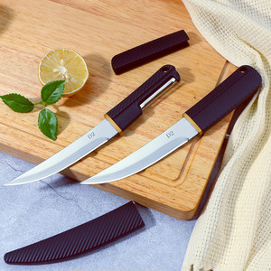 Cuchillo para Frutas Forjado D2 con Funda, Cuchillo Curvo Pirata, Cuchillo para Frutas Doméstico, Pelador, Cuchillo Pequeño Afilado Portátil para Exteriores - Product Image 1
