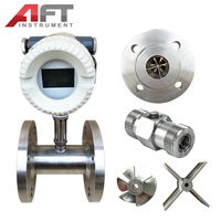 Medidor de Flujo de Turbina de Líquido de Acero Inoxidable 304, Conexión de Brida, Líquido Limpio, Precio de Fábrica, Bajo Costo, Carga Rápida, Pantalla Digital, 4-20mA