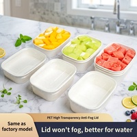 Biologisch afbreekbare composteerbare kraftpapieren rechthoekige lunchbox met deksel, lekvrij, voor sushi, fastfood, OEM
