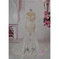 Mariée Mariage Élégant Style Tribunal Train Sequin Applique Tulle Mousseline De Soie Sxey Sirène Robe De Mariée