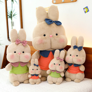 Peluche Coniglio Carino di Grandi Dimensioni, Cuscino Rotondo a Forma di Coniglio, Regalo di Compleanno con Imbottitura in Cotone PP per Lei - Product Image 4