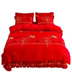Heim textilien Weiche Blätter Polyester gewebe Home Choice Reißfester Bett bezug Twin King Bettlaken Set Bettwäsche-Set