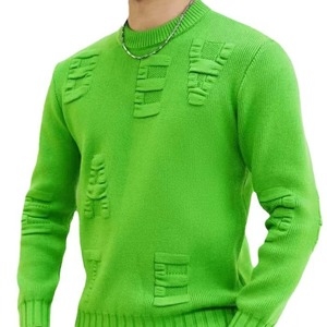 Sudadera holgada antiarrugas para hombre con cuello redondo, prendas de vestir para invierno, decoración con estampado de letras tridimensionales - Product Image 1