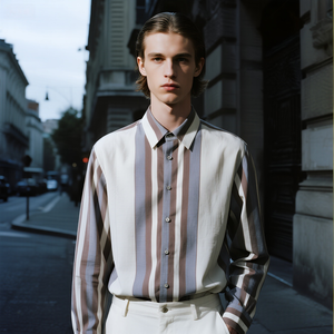 <span class=keywords><strong>Camicia</strong></span> da uomo <span class=keywords><strong>in</strong></span> popeline <span class=keywords><strong>Slim</strong></span> <span class=keywords><strong>Fit</strong></span> a maniche lunghe Casual con bottoni a righe camicie da lavoro <span class=keywords><strong>in</strong></span> <span class=keywords><strong>lino</strong></span> di cotone - Product Image 3