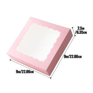 7796 Giá Rẻ Ngọt Dễ Dàng Để Lắp Ráp Các Tông Màu Hồng Hộp Bánh Với Cửa Sổ Rõ Ràng Cho Bé Tắm Bên Bền Hộp Cho Bánh - Product Image 3