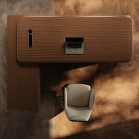 Nouveau Bureau de Direction Moderne 2026 – Surface PVC Texturée 3D en Panneau Écologique E1 avec Hub d'Alimentation Intelligent – Table de Bureau pour Dirigeant – Mobilier de Bureau