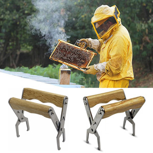 Herramienta de Apicultura Pomelo con Mango de Madera de Haya, Pinza para Levantar Matosas y Herramienta para Cuadros de Colmena, Amarilla, 1 Año de Garantía - Product Image 3
