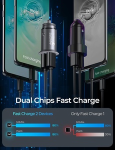 Cargador de Coche AINOPE de 45W, Doble USB C, Totalmente Metálico, Adaptador de Carga Súper Rápida para <span class=keywords><strong>iPhone</strong></span> 17 16 Samsung S25 S24, <span class=keywords><strong>Mejor</strong></span> <span class=keywords><strong>Precio</strong></span> - Product Image 6