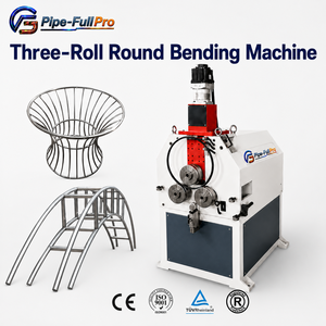 Vertical Pipe Rolling Machine 3 Roller Bending Machine for Spiral Stairs and Circular Ring Production - Product Image 1