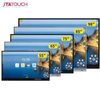 Tableau blanc interactif intelligent 4K de 65, 75, 86, 98 et 110 pouces, écran LCD, écran tactile numérique multi-touch pour les réunions scolaires