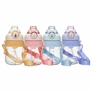 Yiben, superventas, botella de agua de plástico colorida <span class=keywords><strong>para</strong></span> niños, tipo pajita, botella de agua <span class=keywords><strong>para</strong></span> niños de regreso a la escuela - Product Image 2
