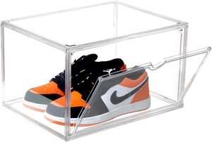 Organisateur de rangement pour chaussures empilable transparent multifonctionnel et durable, boîte de rangement pour chaussures, étagère murale pour chaussures - Product Image 5
