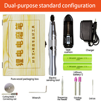 Stylo de gravure multifonctionnel rechargeable double usage, mini perceuse électrique pour polissage d'ongles, avec embouts en carbure et diamant