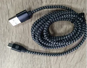 Fast Charging Cable Type C Black And White Nylon Braided Usb A To Type C Usb 3.0 Charger For Phone