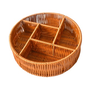 China Wholesale New Design Decorative Home Handmade <strong>Rectangular</strong> Natural Willow Wicker Storage Plastic Rattan <strong>Basket</strong> - Product Image 5