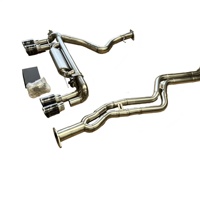 DZ Tuyau d'échappement en acier inoxydable poli miroir haute performance 1,5 mm, silencieux 1M N54 3.0T pour système de voiture de course, garantie 3 ans