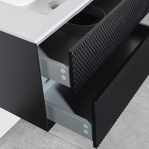 Ensemble de meubles personnalisés au design élégant et moderne pour salle de bains avec vanité de bain - Product Image 4