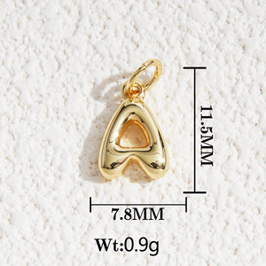 Gold Letter Charms Copper Plated DIY Jewelry Findings For Necklace Making Mixed Shapes Bag Pack A4 137 - Product Image 2