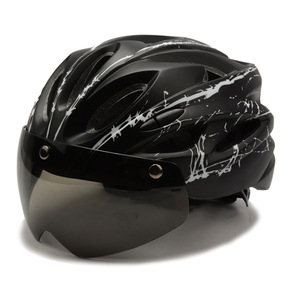 Casco de Ciclismo con Visera Desmontable, Diseño Negro y Azul, Unisex, para Adultos, para Bicicleta de Montaña y Carretera, 16-20 Ventilaciones - Product Image 3