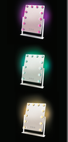 Miroir de salle de bain intelligent à écran tactile pour la maison, LED RGBW coloré avec éclairage LED