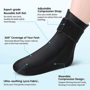 Nouveaux produits idées 2024 arrivée tendance Gel réutilisable thérapie par le froid refroidissement chaussette cheville pied Ice Pack Wrap - Product Image 2