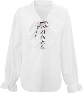 Halloween <span class=keywords><strong>carnaval</strong></span> Fiesta Pirata renacimiento camisa puesta en escena desgaste Fabricante Mayorista para disfraces - Product Image 4