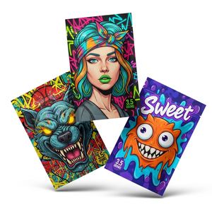 Custom Printed 1g 3.5g 7g 14g 28g Soft Touch Small Zip Lock Smell Proof Mylar <b>Bags</b> Food Grade - Product Image 2