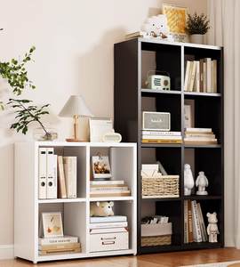 Estantería <span class=keywords><strong>de</strong></span> Almacenamiento <span class=keywords><strong>de</strong></span> 6 Cubos, Organizador <span class=keywords><strong>de</strong></span> Libros con Parte Trasera Abierta, Estantería, Estante <span class=keywords><strong>de</strong></span> Exhibición, Vertical u Horizontal, Fácil Montaje - Product Image 4