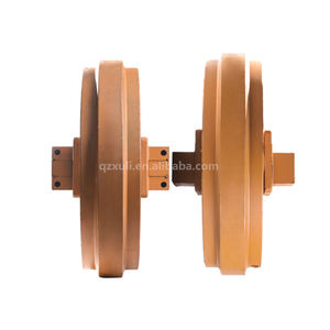 SH120 ZMC 45Mn 建設機械掘削機アイドラーアセンブリホイールローラーガイドトラックフロントアイドラースペアパーツ - Product Image 3