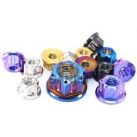 Écrous en titane de qualité supérieure M6 M8 M10 M12 pas 1,25 M14 pas 1,5 M16 pas 1,5 Torx à bride hexagonale, fixation en titane personnalisée