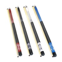 Queue de billard à prix de gros, articulée en deux parties, en bois blanc, avec poignée en nylon et embout en cuir de vachette de 57 pouces et 13 mm