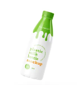 HPP botol susu 330 ml Label kustom didukung 11 oz botol plastik susu Yogurt putih buram dengan tutup Tamper