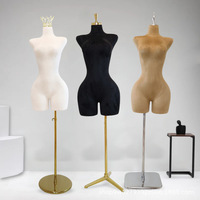 Mannequin Femme Taille Européenne Mi-Corps avec Grosses Hanches, Jambes et Tête pour Vitrine de Magasin de Vêtements