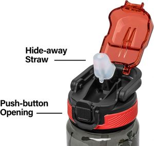 Hot Sale 600ml PP Plastic Children Classic School Tumbler Hiking <b>Travel</b> Reusable Thermal Insulation Push Button Water <b>Bottle</b> - Product Image 3