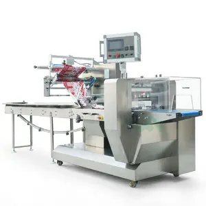 Flowpack Papier Macaroni En Kaas Kussen Verpakker Brood Verpakking Making Machine Voor Energie Bar Om Pack Voedsel