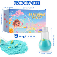 Bombes de bain magiques créatives et poudres de bain moussantes pour le soulagement du stress et de la fatigue, conditionnées en bouteille