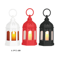 Bougeoir de château de lampe à vent de style européen rétro et minimaliste LED cheval lampe atmosphère décoration bougeoir ornements
