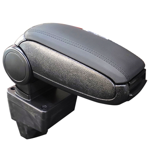 Accoudoir Central Pour Peugeot 107 2005-2014 – Console Avec Rangement, Cuir Noir, Rotatif 3D, Montage Plug And Play
