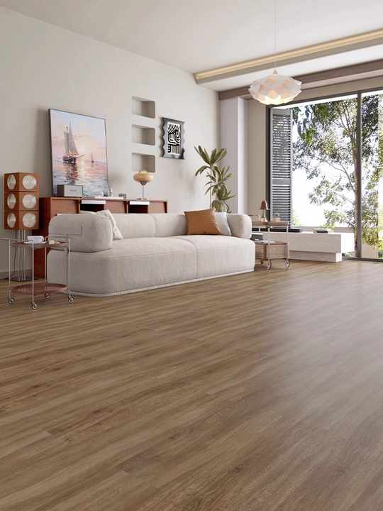 SPC Lock Light Colored Stone Plastic Flooring Special for Bedrooms Thickened PVC Waterproof Wear Resistant Snap in Flooring