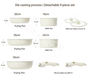 <span class=keywords><strong>Set</strong></span> di pentole antiaderenti con manico rimovibile - Product Image 3