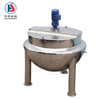 Huashang Custom Industrial RVS verticale stoomverwarmde gejackete ketel voor de productie van groenten, tarwe en voedsel.