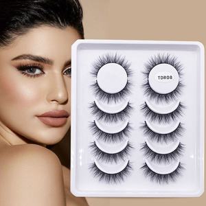 De <span class=keywords><strong>Vison</strong></span> 25Mm Cils Meilleure fabrication de cils pour les yeux Cils en soie de marque privée Faux cils - Product Image 1