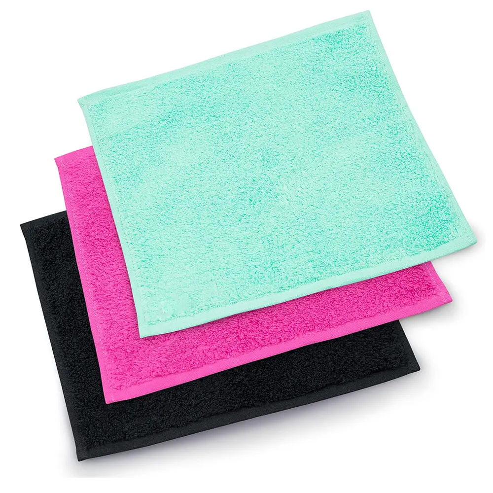 Eco Friendly Soft Mini Face Sweat Towel for Fitness Sports Working Out Absorbent Solid Color Premium Custom Microfiber Gym Towel