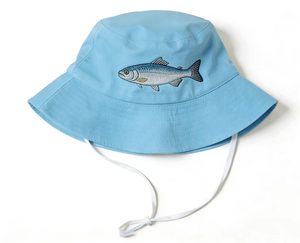 Sombrero de Pescador Personalizado con Bordado de Peces, Correa para la Barbilla, Ala Ancha, Protección Solar de Algodón, para Playa y Aire Libre - Product Image 4