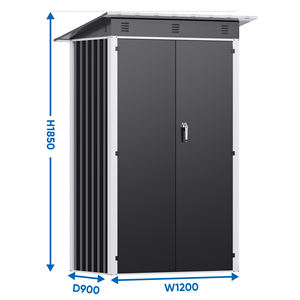 Petit hangar en métal pour arrière-cour <span class=keywords><strong>4x3</strong></span> hangar de garage en métal hangar de toiture en métal - Product Image 4