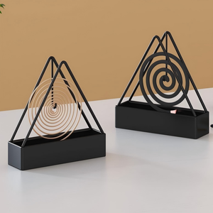 Support triangulaire en métal pour spirales anti-moustiques, sûr pour les cendres, pour la maison, l'hôtel et la restauration en été - Product Image 6